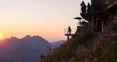 Sonnenuntergang Hütten