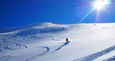 Freeriden im Val Müstair in der Schweiz