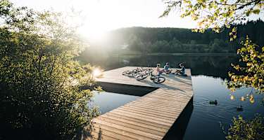 Rad Zwischenstopp am See im Mühlviertel