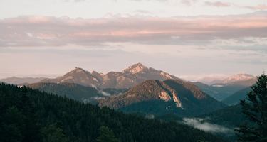 Die Aussicht von der Gindelalm – mit Wendelstein.