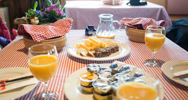 Frühstück auf der June Hütte