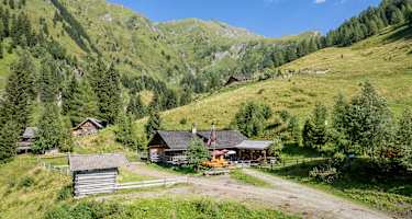 Die Kreealm-Kreehütte liegt in den Radstädter Tauern.