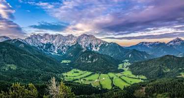 Der Gebirgsstock der Steiner Alpen