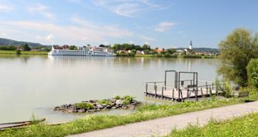 Blick Richtung Pöchlarn von Donaulände in Klein-Pöchlarn