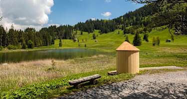 Idyllisch geht es zu an der Klangstation Nr. 16 am Schwendisee