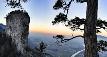 Blick vom Kleinen Barmstein Richtung Salzburg mit Großem Barmstein