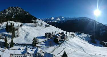 Ausgangspunkt der Schneeschuhtour in Niederrickenbach
