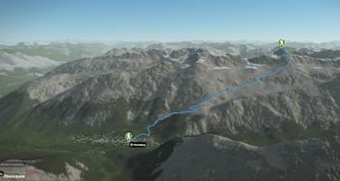3-D-Ansicht der Wanderung Piz Languard