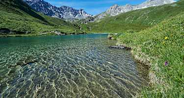 Das glasklare Wasser des Schwellisees