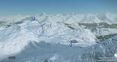 3-D-Ansicht der Skitour auf das Spitzhoreli