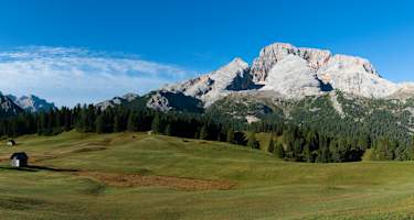Panorama Plätzwiese am Dolomiten Höhenweg Nr. 3