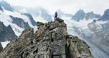 Die letzten Meter auf dem Westgrat vor Erreichen des Gipfels.