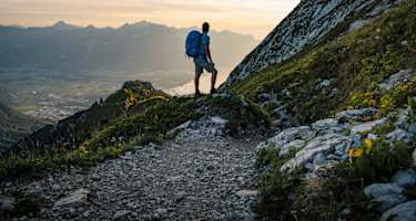 Wanderer am Rochers de Naye