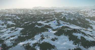 3-D-Ansicht der Winterwanderung zum Naturfreundehaus Hochstuckli von Mostelberg