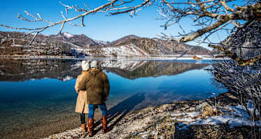Rund um den Almsee im Winter