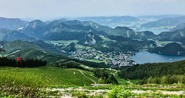 Blick vom Zwölferhorn auf den Wolfgangsee