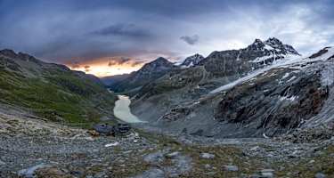 Fantastischer Blick auf die Chamanna Coaz