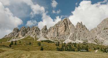 Blick vom Grödnerjoch in Richtung Cir-Spitze