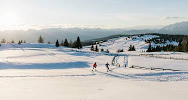 Langlaufen am Hochplateau Rodenecker und Lüsner Alm, Südtirol