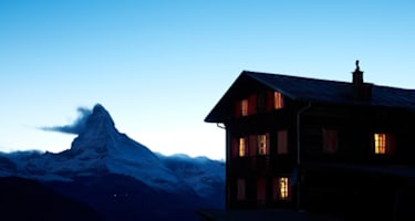 Abendstimmung in der Fluhalp Hütte