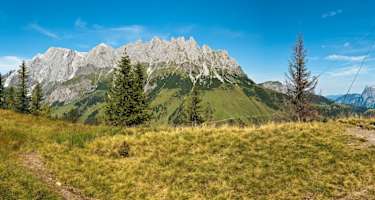 Blick auf das Felsmassiv des Hochkönigs