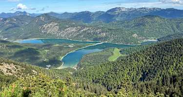 Blick auf den Silvensteinsee im Karwendel