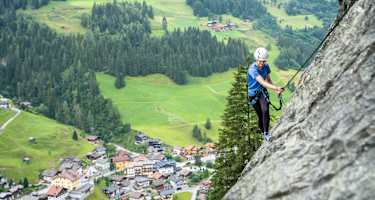 Im Klettersteig Franzl oberhalb von Hüttschlag