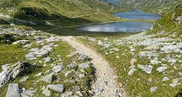 Kurz vor dem Ziel auf Etappe 2 der Lungauer Tauern Krone - die Giglachseen.