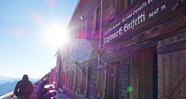 Ankunft auf der Gnifettihütte.