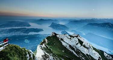 Pilatus in der Schweiz: Blick auf den Vierwaldstättersee
