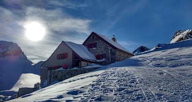 Rotondohütte im Winter
