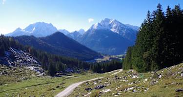Blick auf Hochkalter und Watzmann