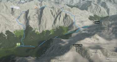 3-D-Ansicht der Wanderung durch die Slizza Schlucht