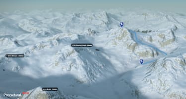 3-D-Ansicht der Skithochtour zur Tschima da Flix