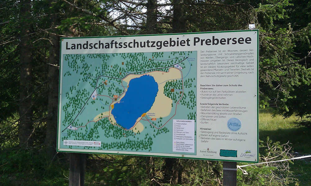Infoschild am Prebersee