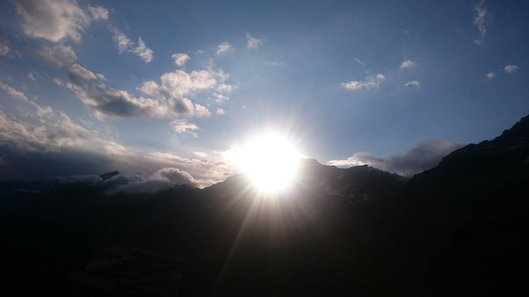 Sonnenuntergang auf der Birnlückenhütte