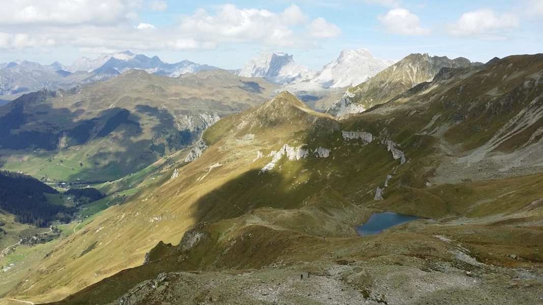 Gafiersee mit Blick Richtung Drusenfluh und Sulzfluh