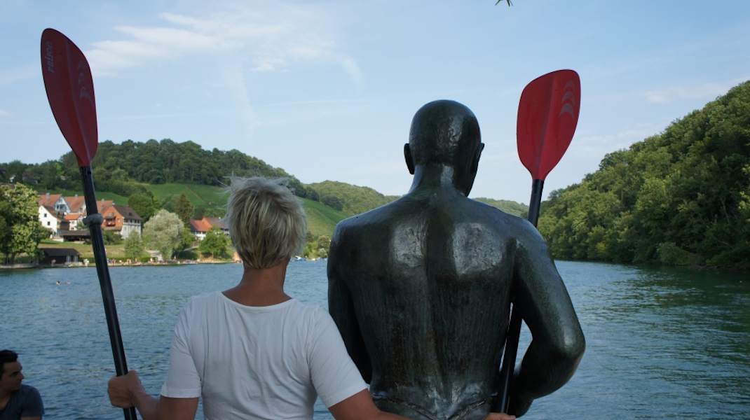 Blick zurück mit dem kräftigen „Pontonier von Eglisau“