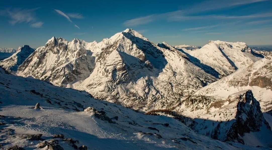 Ausblick Gsuchmauer auf das Hochtor, dem höchsten Gipfel der Geäuseberge.