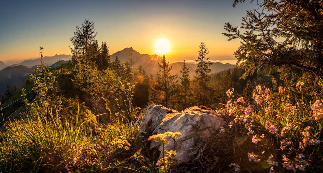 Sonnenuntergang auf der Haaralm