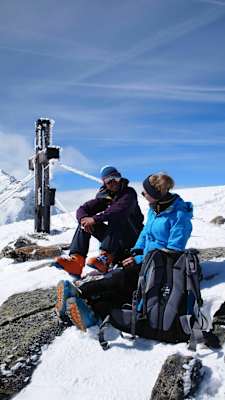 Skitour im Stubachtal: Am Gipfel der Hochfürleg in der Weißsee Gletscherwelt