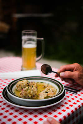 Speckknödel, Gsiesertal, Berghütte, Jause