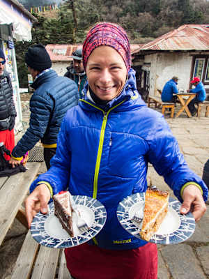 Kuchen am Everest-Trek