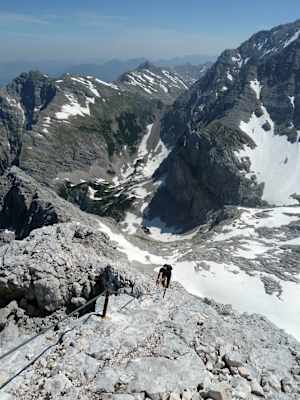 Auf den Schermberg führt ein rassiger Klettersteig