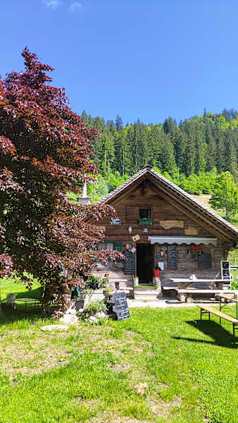Die Lippenbauernhütte auf der Rettenbachalm oberhalb von Bad Ischl