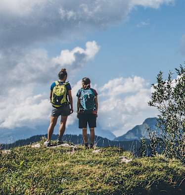 Wanderer mit Rucksäcken