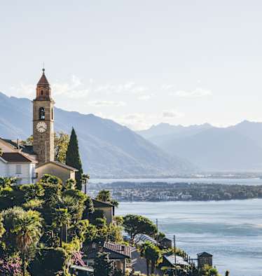 Der Ort Ascona am Lago Maggiore im Schweizer Tessin.
