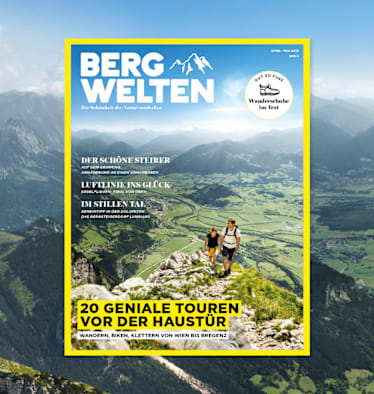 Jetzt überall im Zeitschriftenhandel – das Bergwelten Magazin (April/Mai 2019)