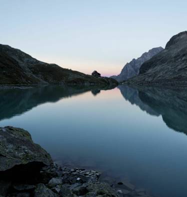 Sehr schöne Abendstimmung beim Oberer See bei der Adolf-Nossberger Hütte