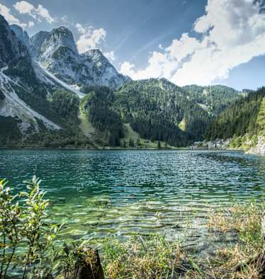 Los geht's am Vorderen Gosausee
